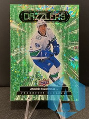 2022-23 Upper Deck Series 2 Green Rookie Dazzlers Andrei Kuzmenko #DZ-69 Canucks